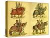 Knights on horseback-Hans Burgkmair-Stretched Canvas