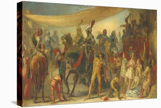 Knights Preparing for a Tournament-John Everett Millais-Stretched Canvas