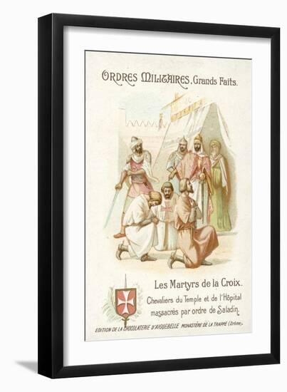 Knights Templar and Hospitaller Massacred by Order of Saladin, 12th Century-null-Framed Giclee Print