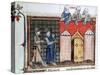 Knights Templar before Jerusalem, C1099, (14th Centur)-null-Stretched Canvas