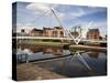 Knights Way Bridge at Leeds Lock No 1, Leeds, West Yorkshire, Yorkshire, England, UK, Europe-Mark Sunderland-Stretched Canvas