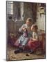 Knitting, 1891-Simon Glucklich-Mounted Giclee Print