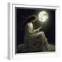 Knitting for the Moon-Sasha-Framed Giclee Print