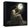 Knitting for the Moon-Sasha-Framed Stretched Canvas