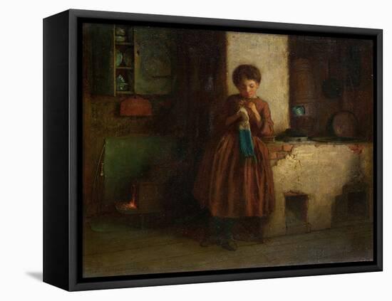 Knitting for the Soldiers, 1861-Eastman Johnson-Framed Stretched Canvas