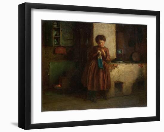 Knitting for the Soldiers, 1861-Eastman Johnson-Framed Giclee Print
