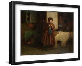 Knitting for the Soldiers, 1861-Eastman Johnson-Framed Giclee Print