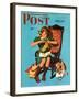 "Knitting for the War Effort," Saturday Evening Post Cover, June 6, 1942-James W. Schucker-Framed Giclee Print