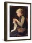 Knitting Girl, 1883-Albert Anker-Framed Giclee Print