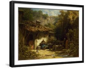 Knitting Hermit, 1860-1870S-Carl Spitzweg-Framed Giclee Print