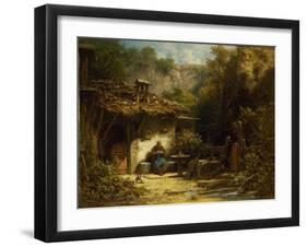 Knitting Hermit, 1860-1870S-Carl Spitzweg-Framed Giclee Print