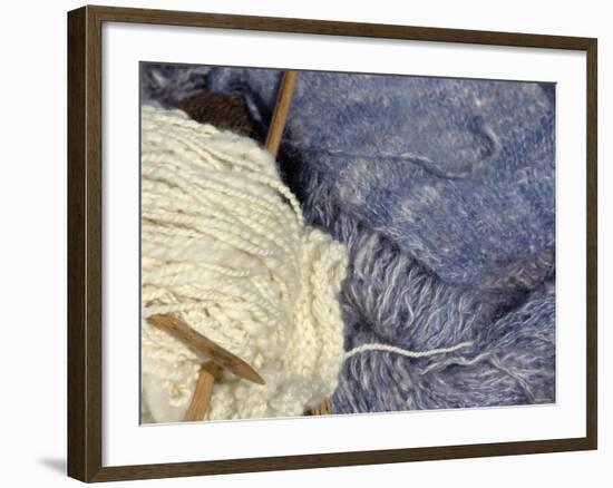 Knitting Needles and Handspun Wool at a Yorktown Reenactment, Virginia-null-Framed Photographic Print