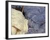 Knitting Needles and Handspun Wool at a Yorktown Reenactment, Virginia-null-Framed Photographic Print