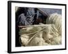 Knitting Needles and Handspun Wool Yarn at a Yorktown Reenactment, Virginia-null-Framed Photographic Print