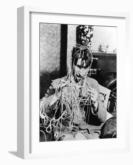 Knitting Spaghetti-null-Framed Photographic Print