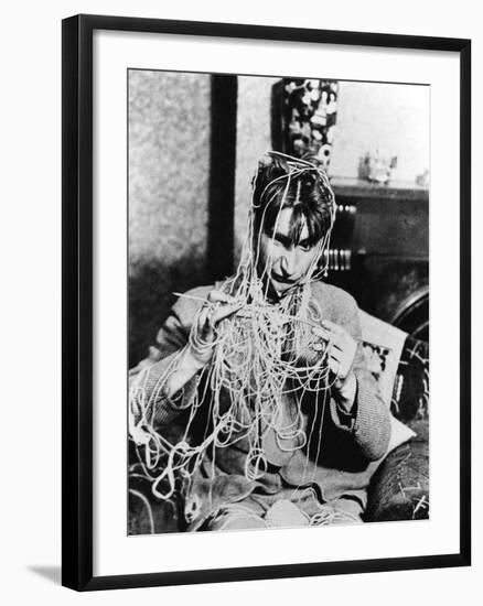 Knitting Spaghetti-null-Framed Photographic Print