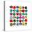 Knitting Yarn Balls and Sheep Abstract Square Composition. Vector EPS 8 Graphic Illustration of Bri-Popmarleo-Stretched Canvas