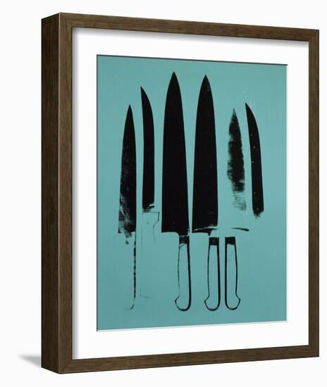 Knives, c. 1981-82 (Aqua)-Andy Warhol-Framed Giclee Print