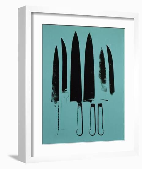 Knives, c. 1981-82 (Aqua)-Andy Warhol-Framed Giclee Print