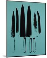 Knives, c. 1981-82 (Aqua)-Andy Warhol-Mounted Giclee Print