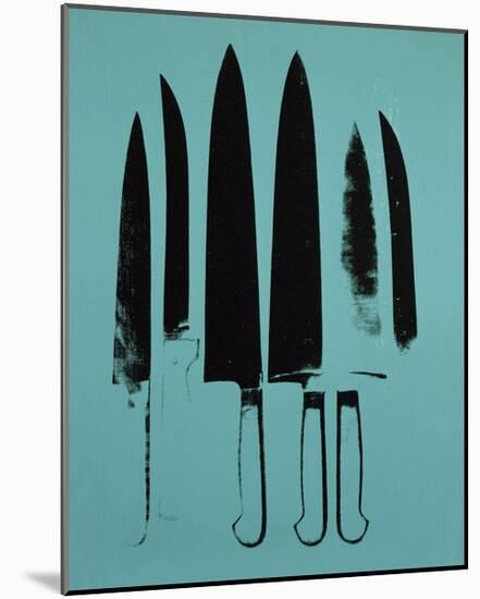 Knives, c. 1981-82 (Aqua)-Andy Warhol-Mounted Giclee Print