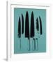 Knives, c. 1981-82 (Aqua)-Andy Warhol-Framed Giclee Print