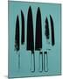 Knives, c. 1981-82 (Aqua)-Andy Warhol-Mounted Giclee Print