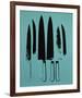 Knives, c. 1981-82 (Aqua)-Andy Warhol-Framed Art Print