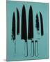 Knives, c. 1981-82 (Aqua)-Andy Warhol-Mounted Art Print