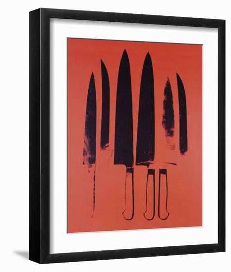 Knives, c. 1981-82 (Red)-Andy Warhol-Framed Giclee Print