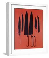 Knives, c. 1981-82 (Red)-Andy Warhol-Framed Giclee Print