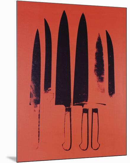 Knives, c. 1981-82 (Red)-Andy Warhol-Mounted Giclee Print