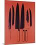 Knives, c. 1981-82 (Red)-Andy Warhol-Mounted Giclee Print