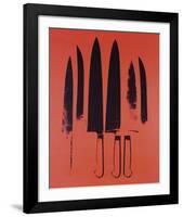 Knives, c. 1981-82 (Red)-Andy Warhol-Framed Giclee Print