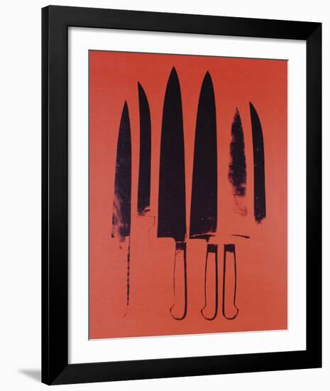 Knives, c. 1981-82 (Red)-Andy Warhol-Framed Giclee Print