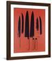 Knives, c. 1981-82 (Red)-Andy Warhol-Framed Giclee Print