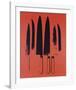 Knives, c. 1981-82 (Red)-Andy Warhol-Framed Giclee Print