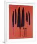 Knives, c. 1981-82 (Red)-Andy Warhol-Framed Art Print