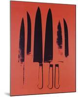 Knives, c. 1981-82 (Red)-Andy Warhol-Mounted Art Print