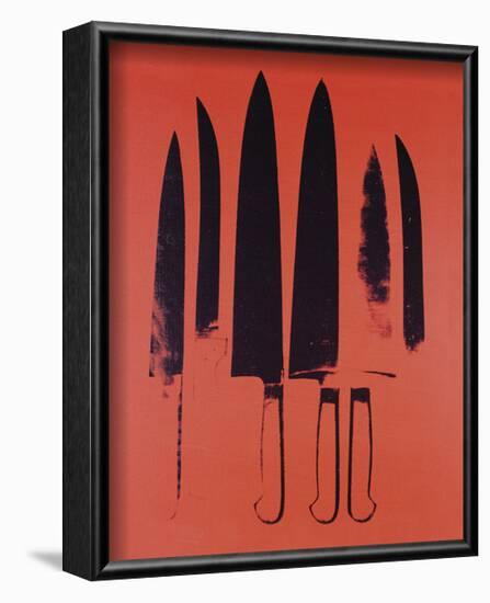 Knives, c. 1981-82 (Red)-Andy Warhol-Framed Art Print