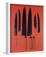 Knives, c. 1981-82 (Red)-Andy Warhol-Framed Art Print