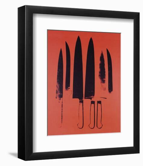 Knives, c. 1981-82 (Red)-Andy Warhol-Framed Art Print