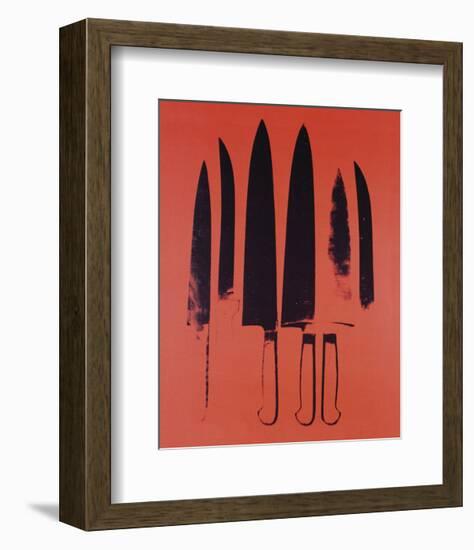 Knives, c. 1981-82 (Red)-Andy Warhol-Framed Art Print