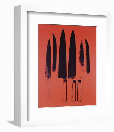 Knives, c. 1981-82 (Red)-Andy Warhol-Framed Art Print