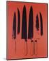 Knives, c. 1981-82 (Red)-Andy Warhol-Mounted Art Print