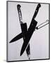 Knives, c.1981-82 (three black on cream)-Andy Warhol-Mounted Art Print