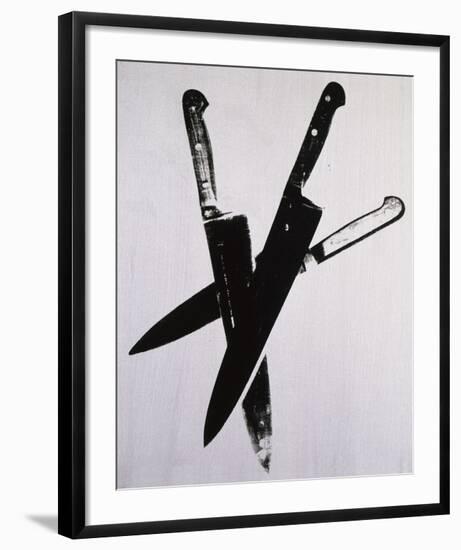 Knives, c.1981-82 (three black)-Andy Warhol-Framed Art Print