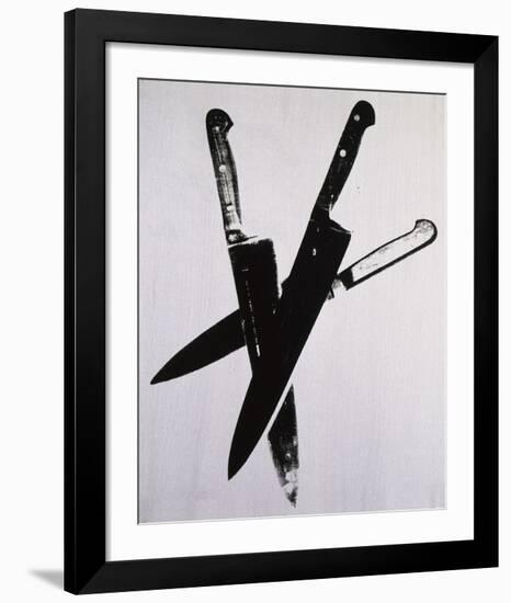 Knives, c.1981-82 (three black)-Andy Warhol-Framed Art Print