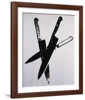 Knives, c.1981-82 (three black)-Andy Warhol-Framed Art Print