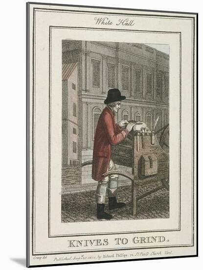 Knives to Grind, Cries of London, 1804-William Marshall Craig-Mounted Giclee Print